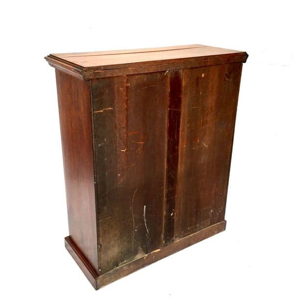 Antique Wooden Golden Oak Tambour Fronted Filing Cabinet / Pigeon Hole Chest